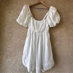 Forever 21 white Puff Sleeve Dress